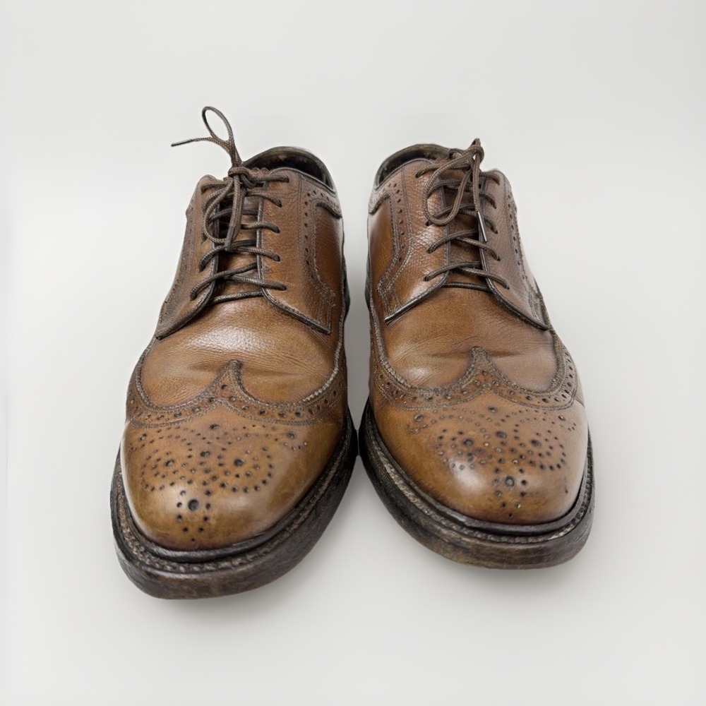 Vintage Florsheim Imperial Kenmoor 93602 Longwing 5 Nail V-Cleat Brown 8 3E